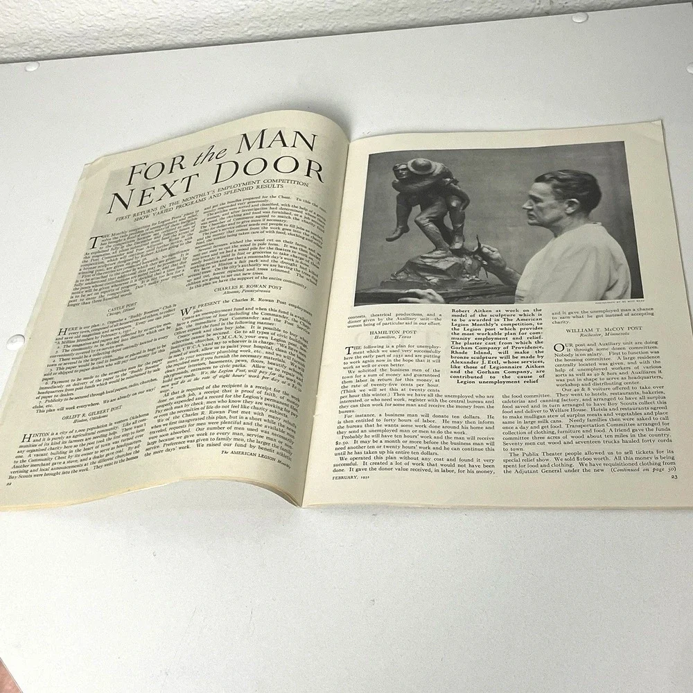 1932 The American LEGION Monthly Magazine February Vintage